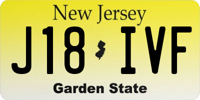NJ license plate J18IVF