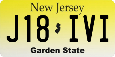 NJ license plate J18IVI