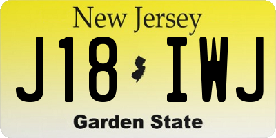 NJ license plate J18IWJ