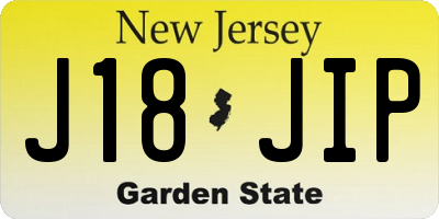 NJ license plate J18JIP