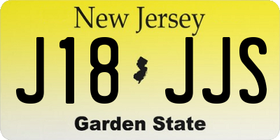 NJ license plate J18JJS