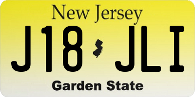 NJ license plate J18JLI