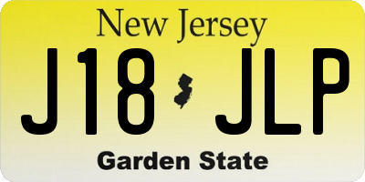 NJ license plate J18JLP