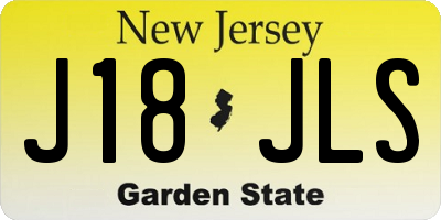 NJ license plate J18JLS