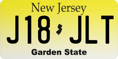 NJ license plate J18JLT