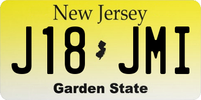NJ license plate J18JMI