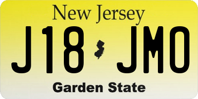 NJ license plate J18JMO