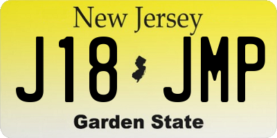 NJ license plate J18JMP