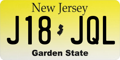 NJ license plate J18JQL