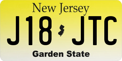 NJ license plate J18JTC