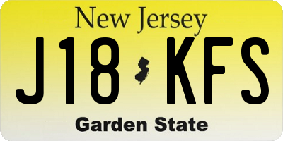 NJ license plate J18KFS