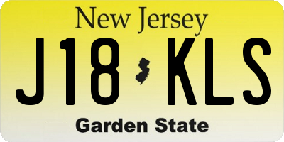 NJ license plate J18KLS