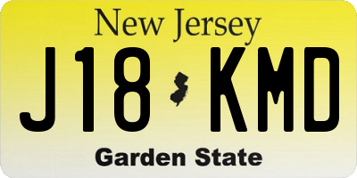 NJ license plate J18KMD