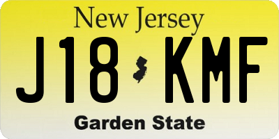 NJ license plate J18KMF