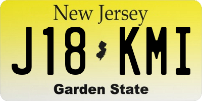 NJ license plate J18KMI