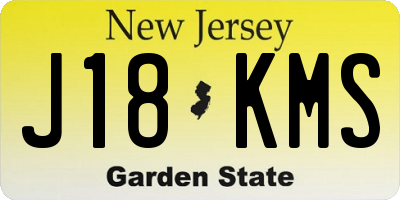 NJ license plate J18KMS