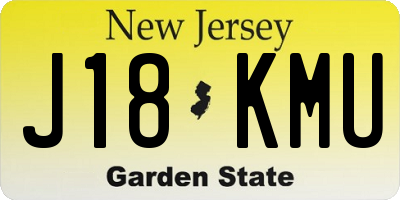 NJ license plate J18KMU