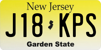 NJ license plate J18KPS