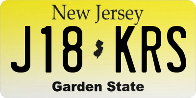 NJ license plate J18KRS