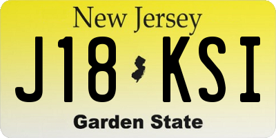 NJ license plate J18KSI