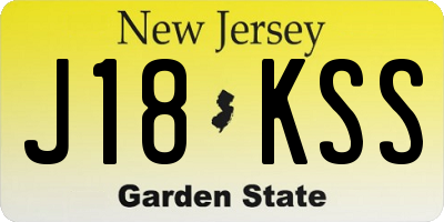 NJ license plate J18KSS