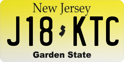 NJ license plate J18KTC