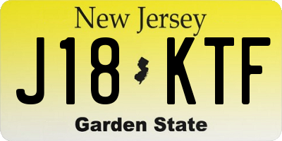 NJ license plate J18KTF