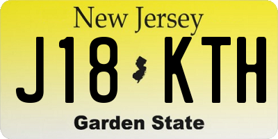 NJ license plate J18KTH