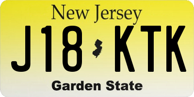 NJ license plate J18KTK
