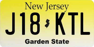 NJ license plate J18KTL