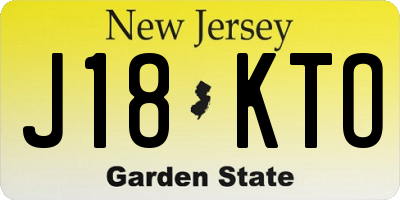 NJ license plate J18KTO