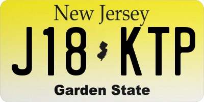 NJ license plate J18KTP