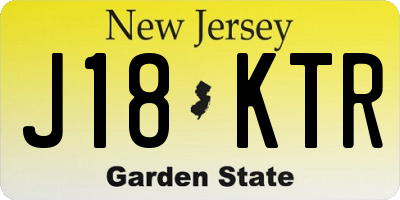 NJ license plate J18KTR