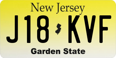 NJ license plate J18KVF