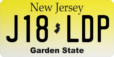NJ license plate J18LDP