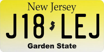 NJ license plate J18LEJ