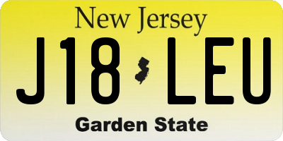 NJ license plate J18LEU