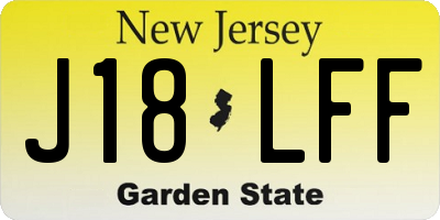 NJ license plate J18LFF
