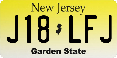 NJ license plate J18LFJ