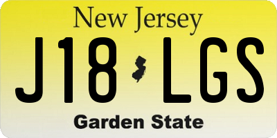 NJ license plate J18LGS