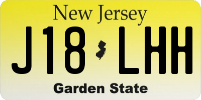 NJ license plate J18LHH