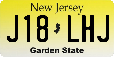 NJ license plate J18LHJ