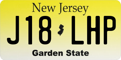 NJ license plate J18LHP
