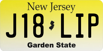NJ license plate J18LIP