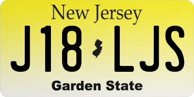 NJ license plate J18LJS