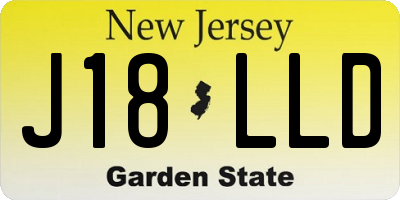 NJ license plate J18LLD
