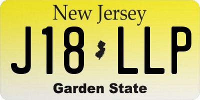 NJ license plate J18LLP