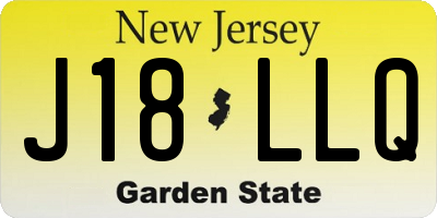 NJ license plate J18LLQ