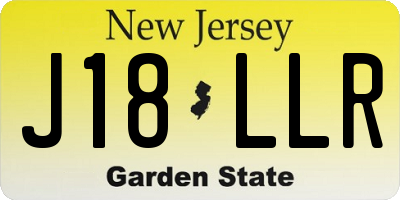 NJ license plate J18LLR