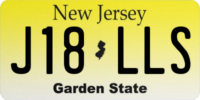 NJ license plate J18LLS